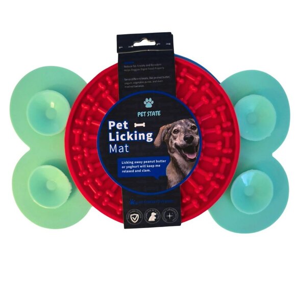 Lick Mat for Dogs Cats Pets Licking Mat Slow Feeder Pads with Suction Cups 3Pcs - Picture 2 of 9